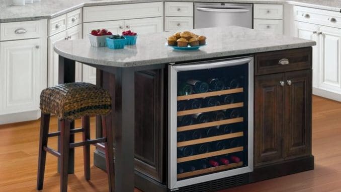 Built-in-Wine-Cooler-Kitchen-Island