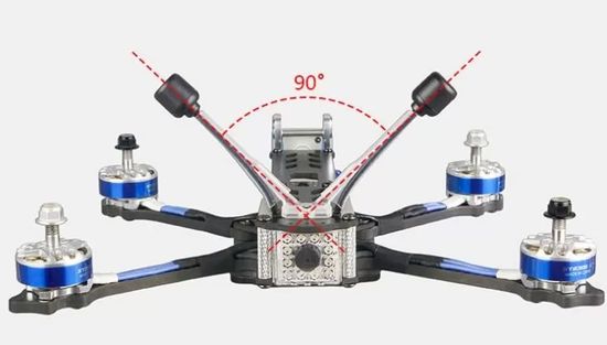 V-shaped placement of antennas