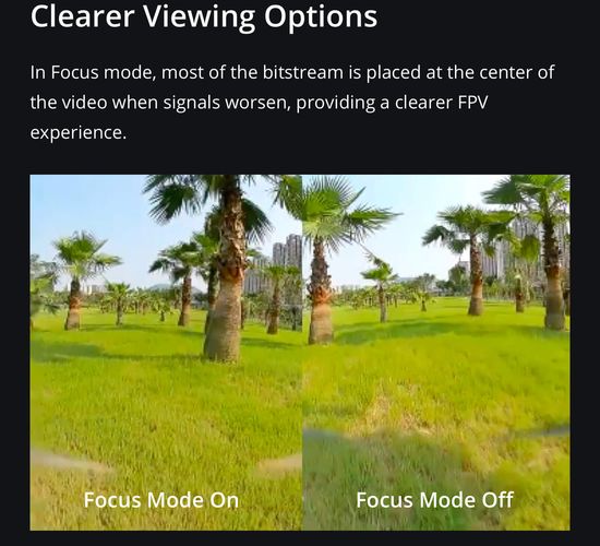 DJI FPV focus mode