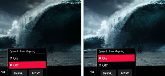 LG TV Dynamic Tone Mapping