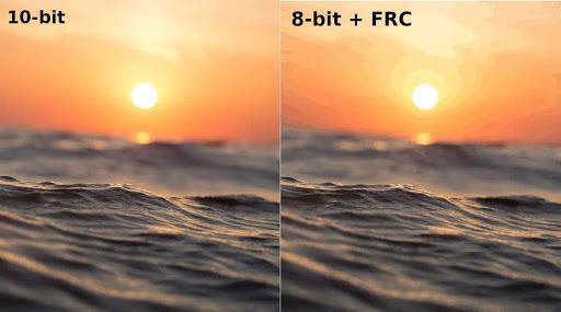 8 bit+FRC vs 10 bit
