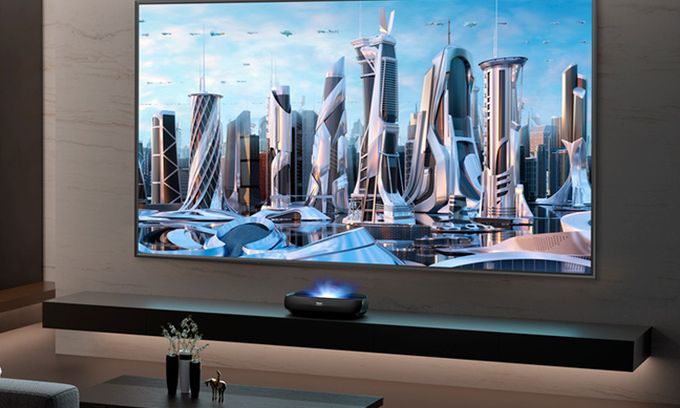 Living room Hisense laser TV