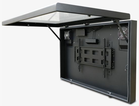 Waterproof outdoor TV enclosure