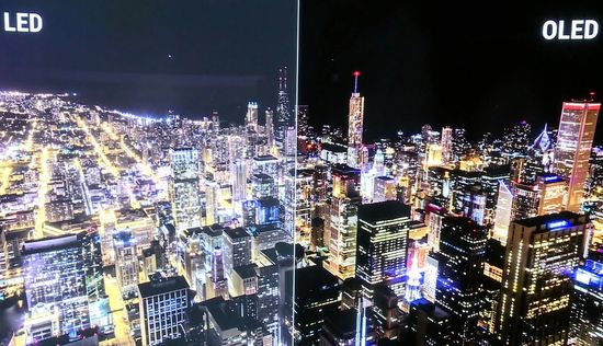 OLED vs LED contrast